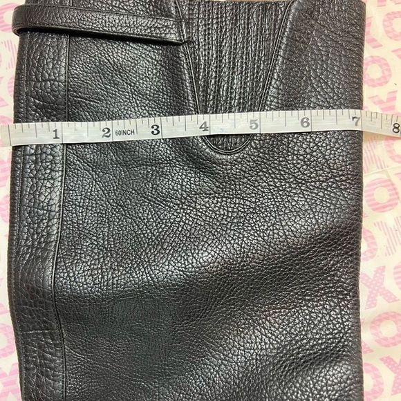 BOTTEGA VENETA RIDING BOOTS BLACK LEATHER SIZE 37 KNEE HIGH BOOTS MOTO - Picture 12 of 13